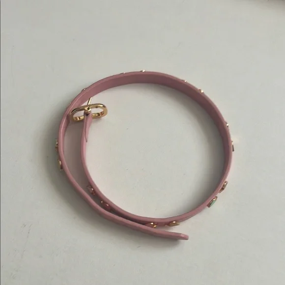 Kate Spade Pink Leather Wrap Bracelet with Gold Spade Accents - Picture 5 of 5